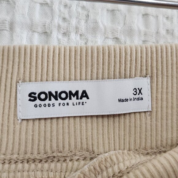 Sonoma Tapered Cropped Ultra Comfort Waistband Pull On Linen Blend Pants Size 3X - Picture 11 of 13